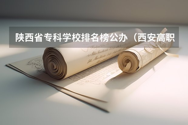 陕西省专科学校排名榜公办（西安高职专科学校排名）