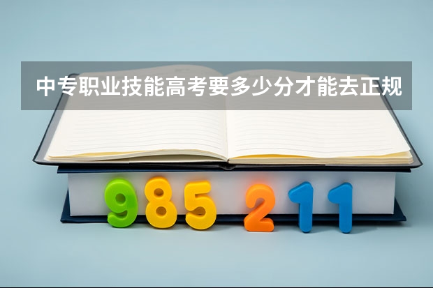 中专职业技能高考要多少分才能去正规的全日制大专/本科？