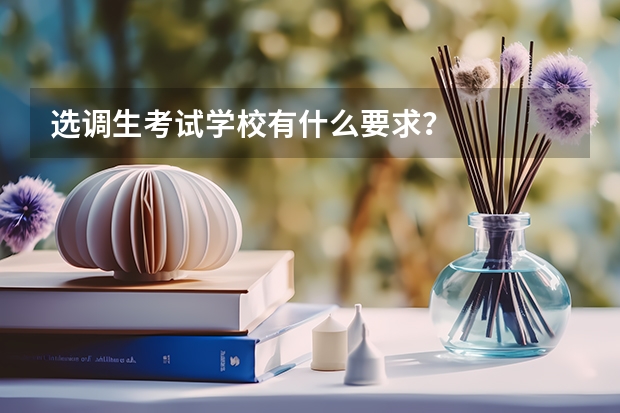 选调生考试学校有什么要求？