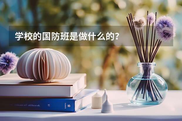 学校的国防班是做什么的？