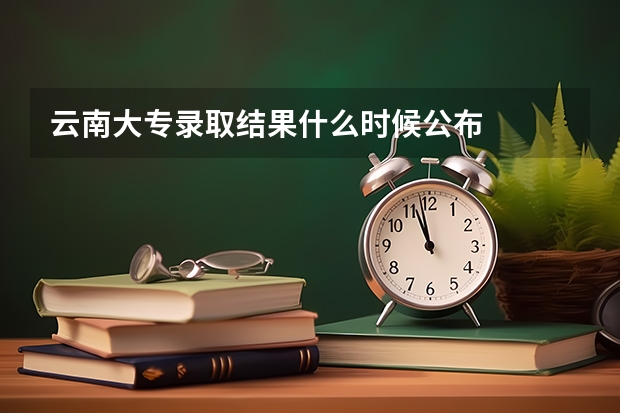 云南大专录取结果什么时候公布