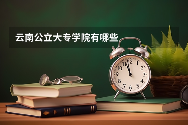 云南公立大专学院有哪些