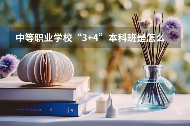 中等职业学校“3+4”本科班是怎么回事？